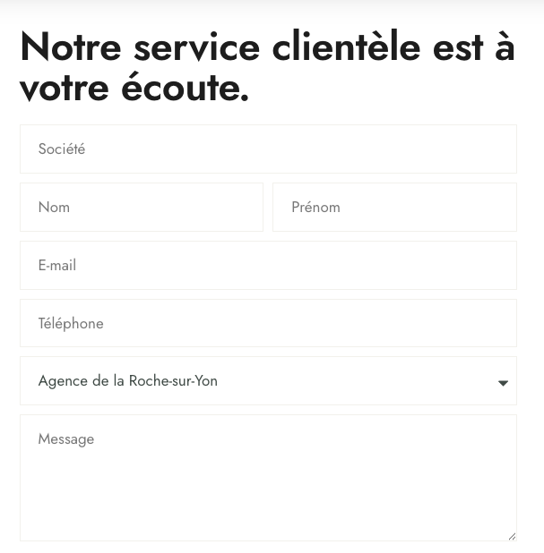 Formulaire de contact Com d'Artisans